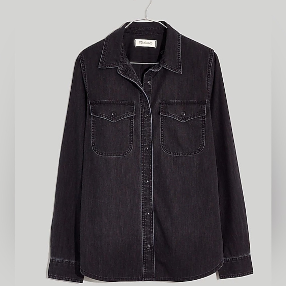 Madewell denim button up in lunar wash